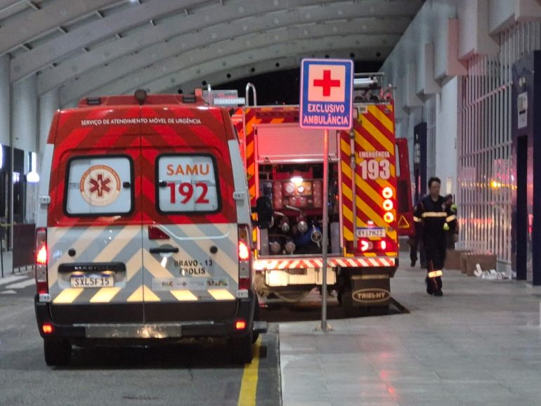 Incêndio atinge Multi Hospital de Florianópolis e deixa 11 pessoas intoxicadas