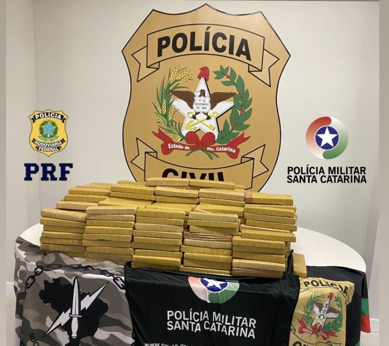Polícias apreendem 209 kg de maconha em operação conjunta em Rancho Queimado