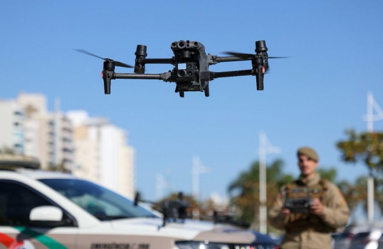 Reconhecimento facial com drones ajuda a Polícia Militar a prender foragido da Justiça em Balneário Camboriú