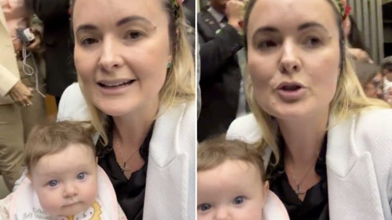 Deputada leva bebê de 4 meses ao plenário da Câmara e é denunciada ao Conselho Tutelar por “exposição inadequada”